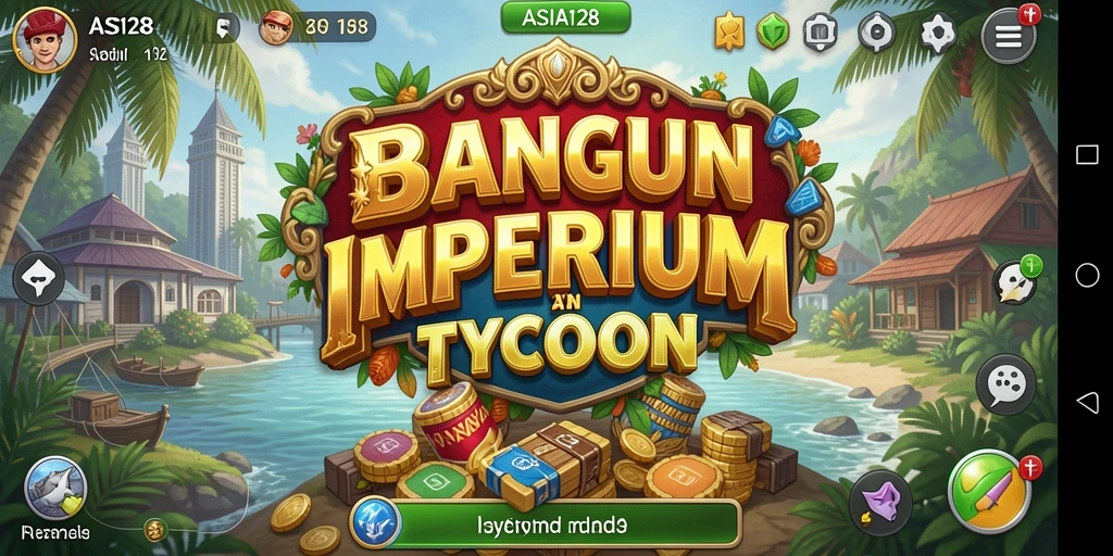 Screenshot gameplay ASIA128 menampilkan strategi bisnis yang mendebarkan.