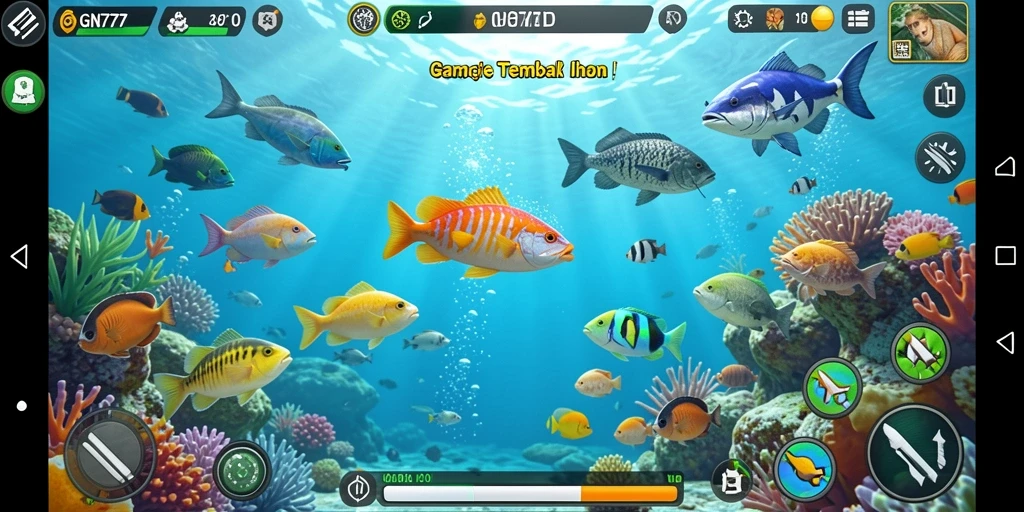 Screenshot gameplay GN777 menampilkan aksi seru Tembak Ikan.