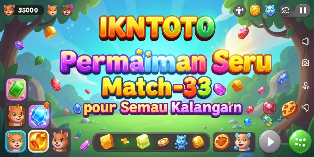 Tampilan gameplay seru IKNTOTO dengan elemen Match-3 yang memikat.