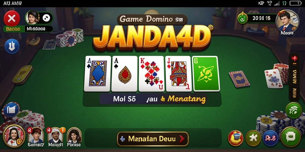 Tangkapan layar utama JANDA4D memperlihatkan keseruan bermain domino.
