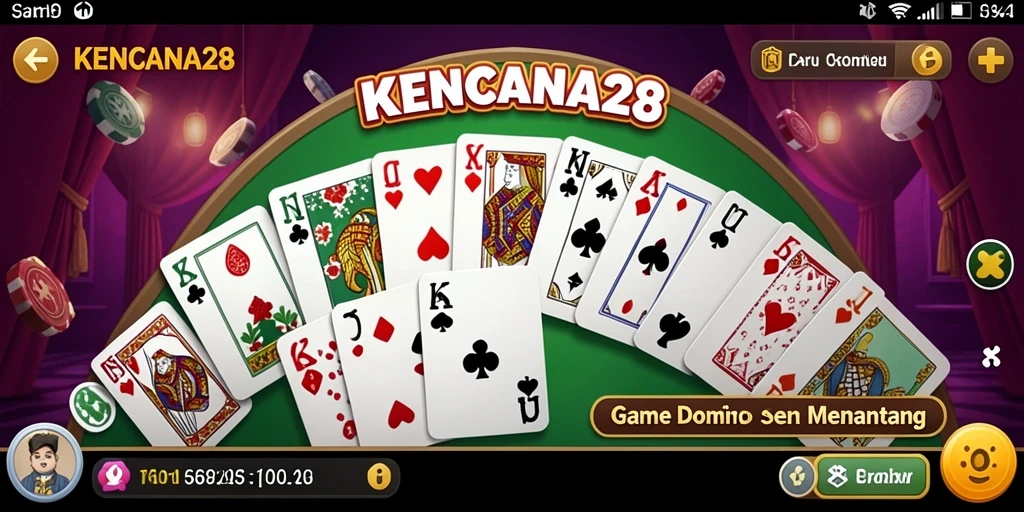 Tampilan seru gameplay KENCANA28 dengan Domino yang menantang.