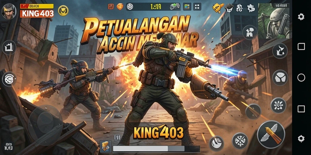 Tangkapan layar KING403 menampilkan aksi mendebarkan di lapangan tempur.
