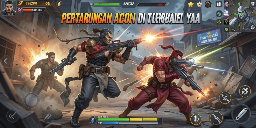 Gameplay RP62RP dengan pertarungan yang intens dan mendebarkan.