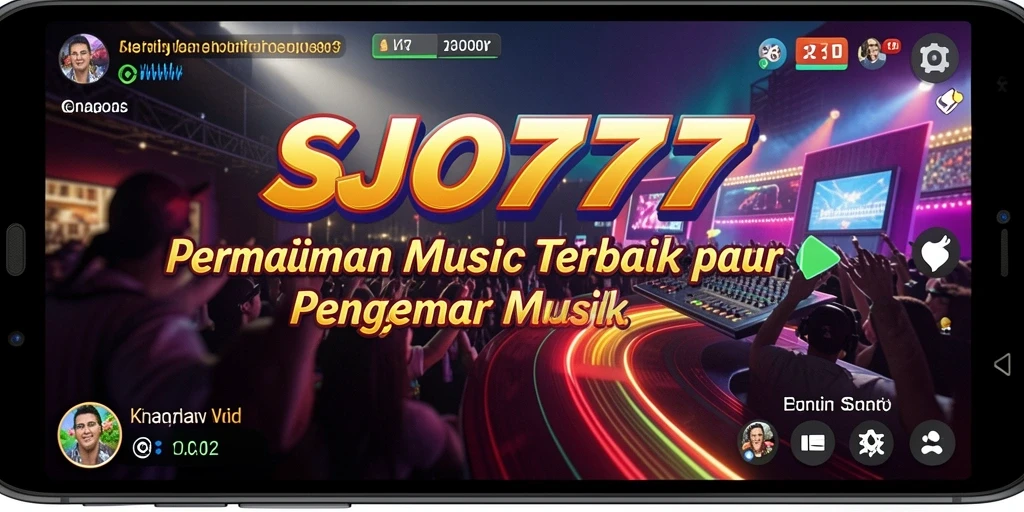 Screenshot gameplay SJO777 menampilkan interaksi yang seru dengan musik.