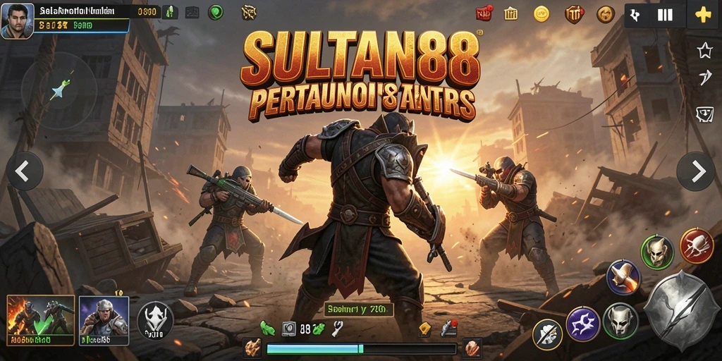 Tangkapan layar gameplay SULTAN88 dengan aksi pertarungan yang mendebarkan.