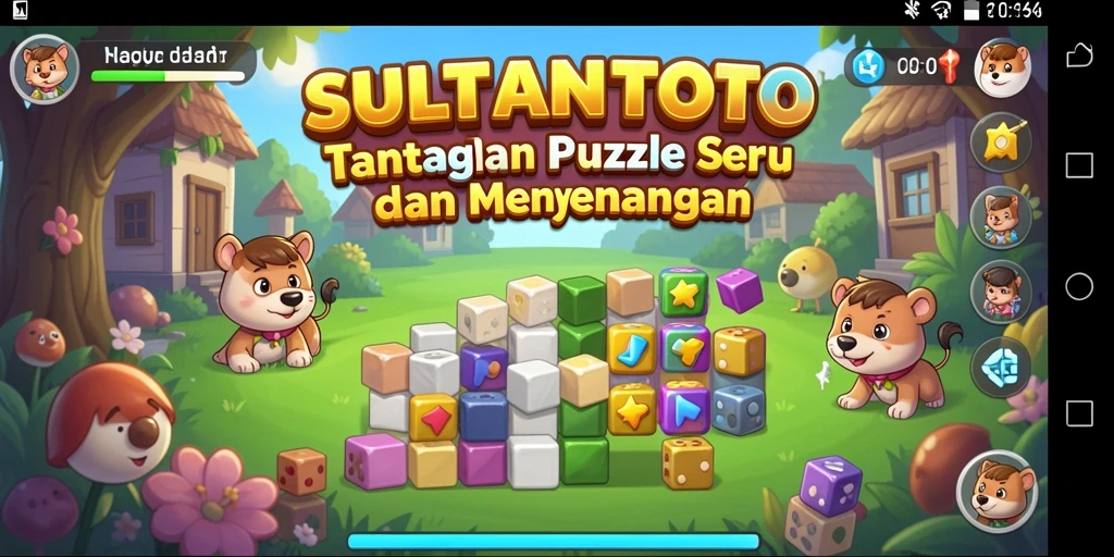 Screenshot utama SULTANTOTO menampilkan gameplay Puzzle yang menantang.